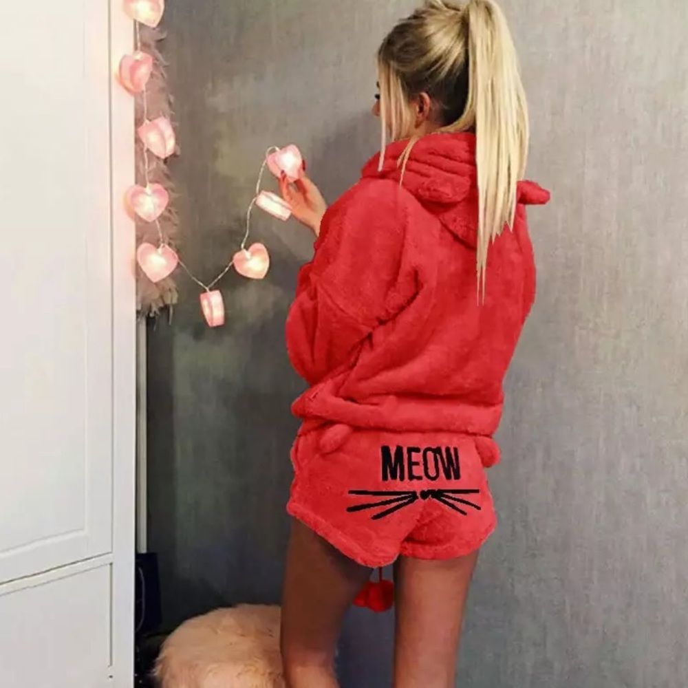 ❤️ “The Cat's Meow” Soft Velour Shorts & Top Set